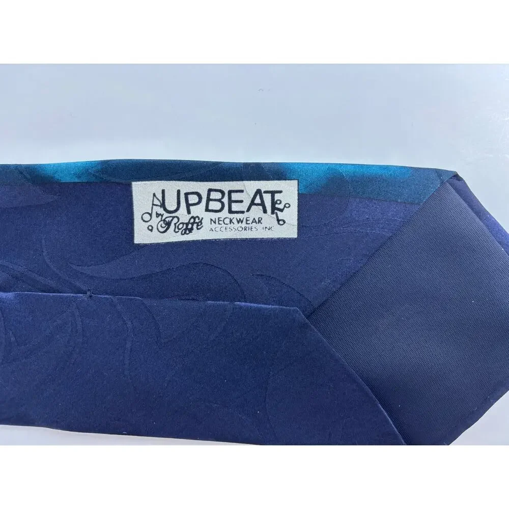UPBEAT BY ROFFE Neck Tie Ferracci Musical Notes 100% Silk Art to Wear